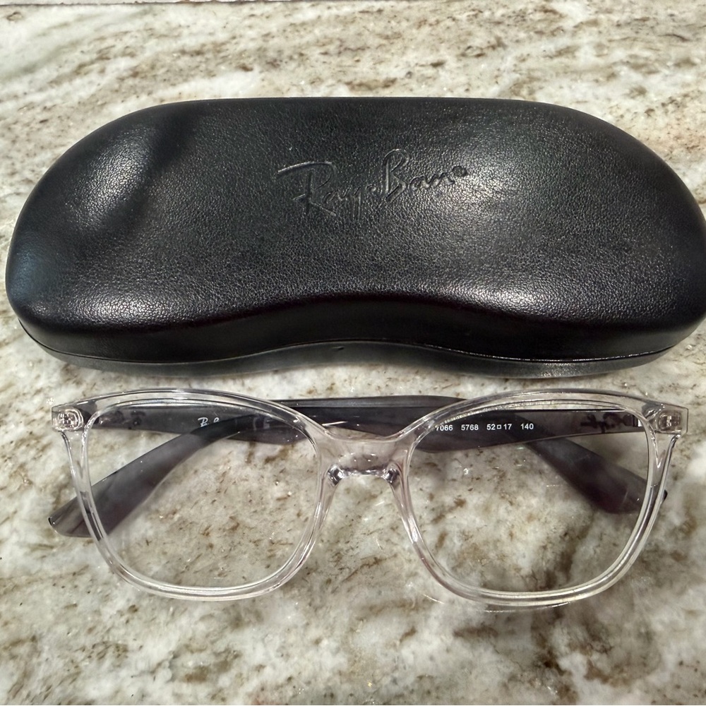 Ray-Ban Transparent Glasses with Black Case